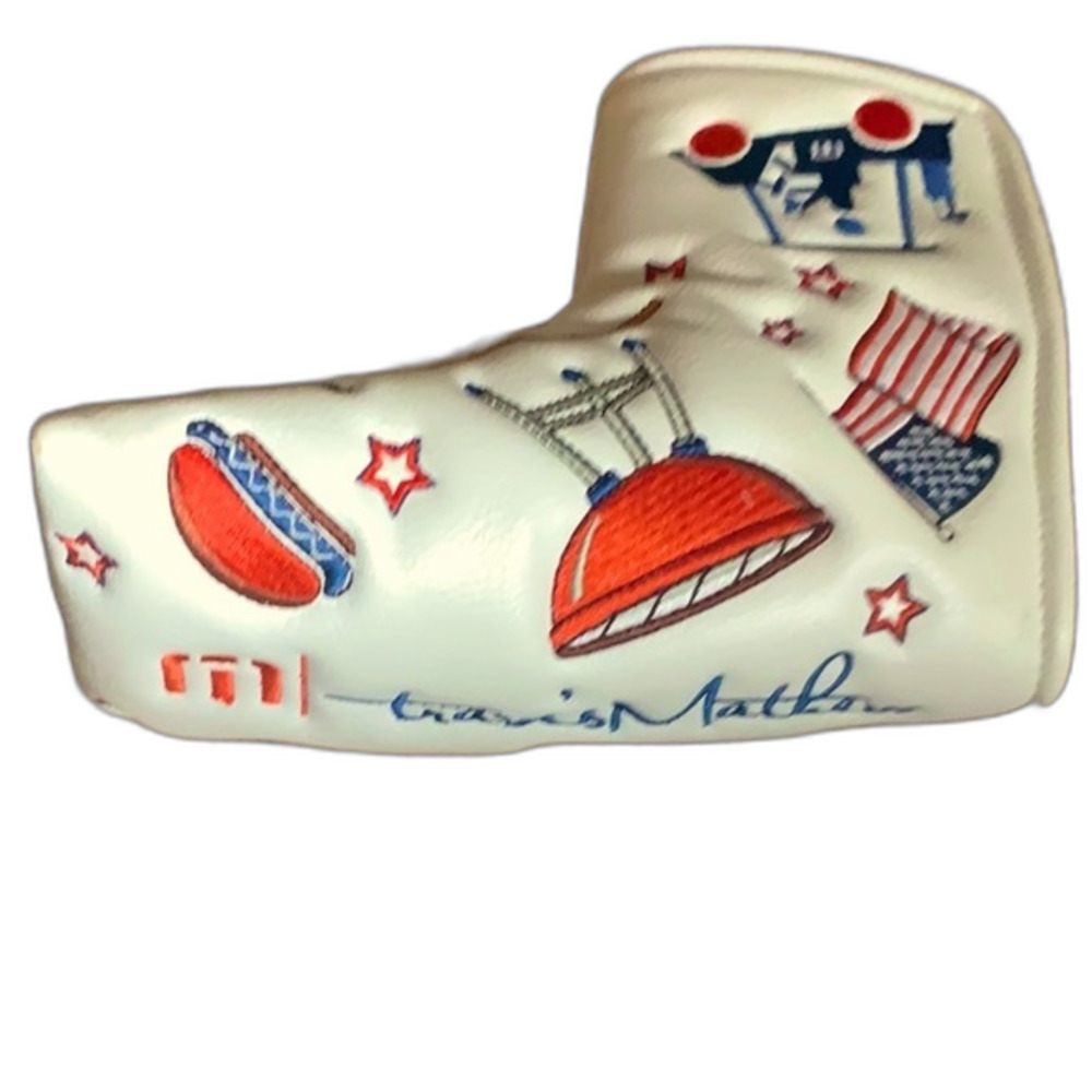 Travis Matthew’s Embroidered USA “4th of July.” Putter Cover. Red, White & Blue.
